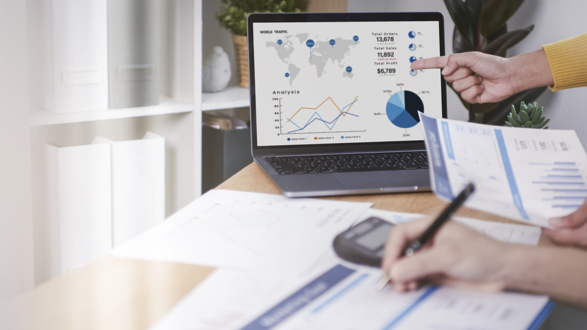 Businesspeople meeting plan analysis graph company finance strategy statistics success concept and planning for future in office room.